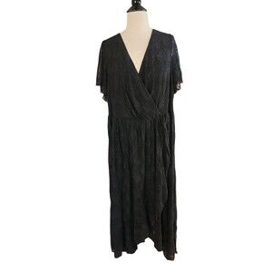 Ever Pretty Evening Dress Womens 24 Black Lace Whimsygoth Ruffled V-neck A-Line